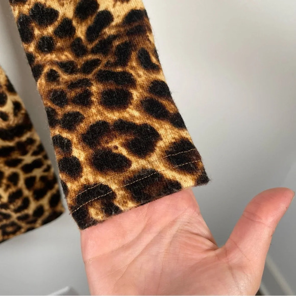 Piko 1988 leopard print long sleeve dress size small - Picture 3 of 5